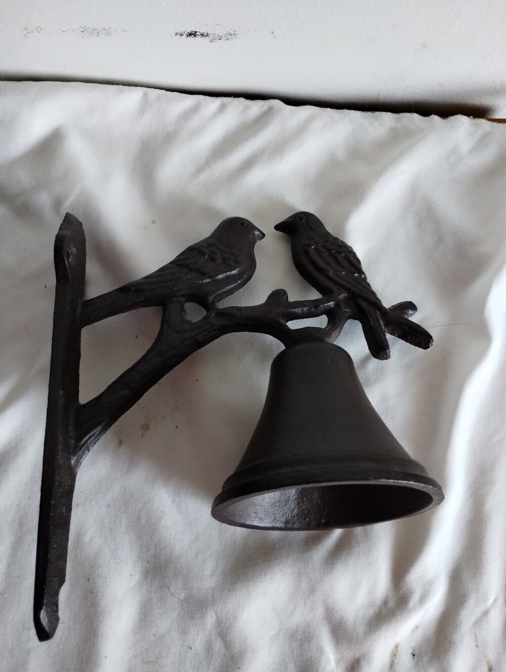 Decorative Black Cast Iron Bird Wall Bell - Unbranded